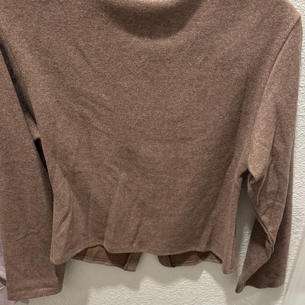Zara Taupe Cardigan with Gold Buttons - Picture 3 of 4
